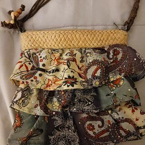 Small Ruffle Hobo style handbag